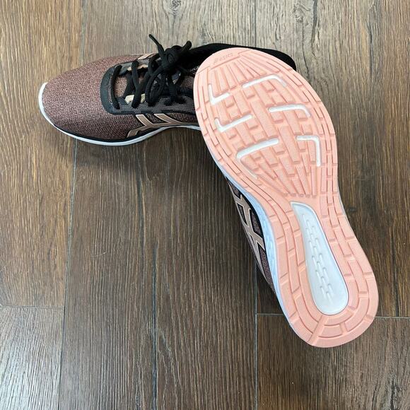 ASICS Black & Peach Patriot 11 twist running shoes SZ 6 - Picture 4 of 9